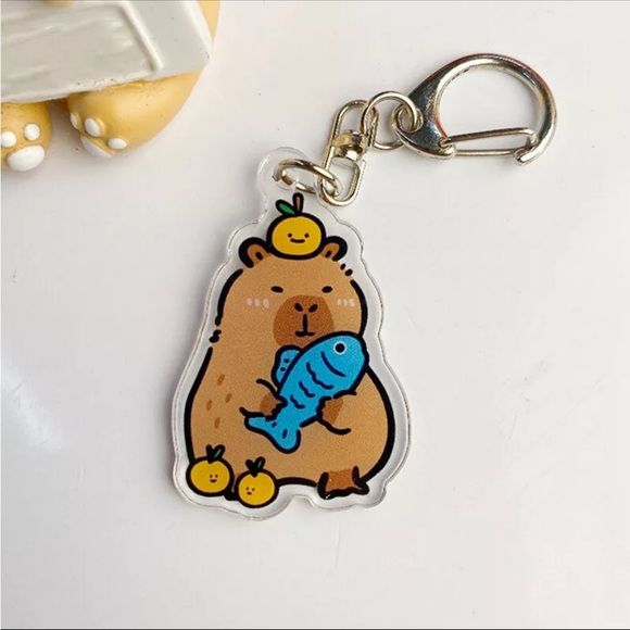 Capybara Keychain Key Chain - Picture 2 of 3